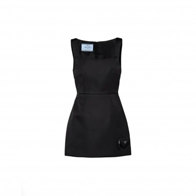 PRADA RE-NYLON TRIANGLE-LOGO MINIDRESS 